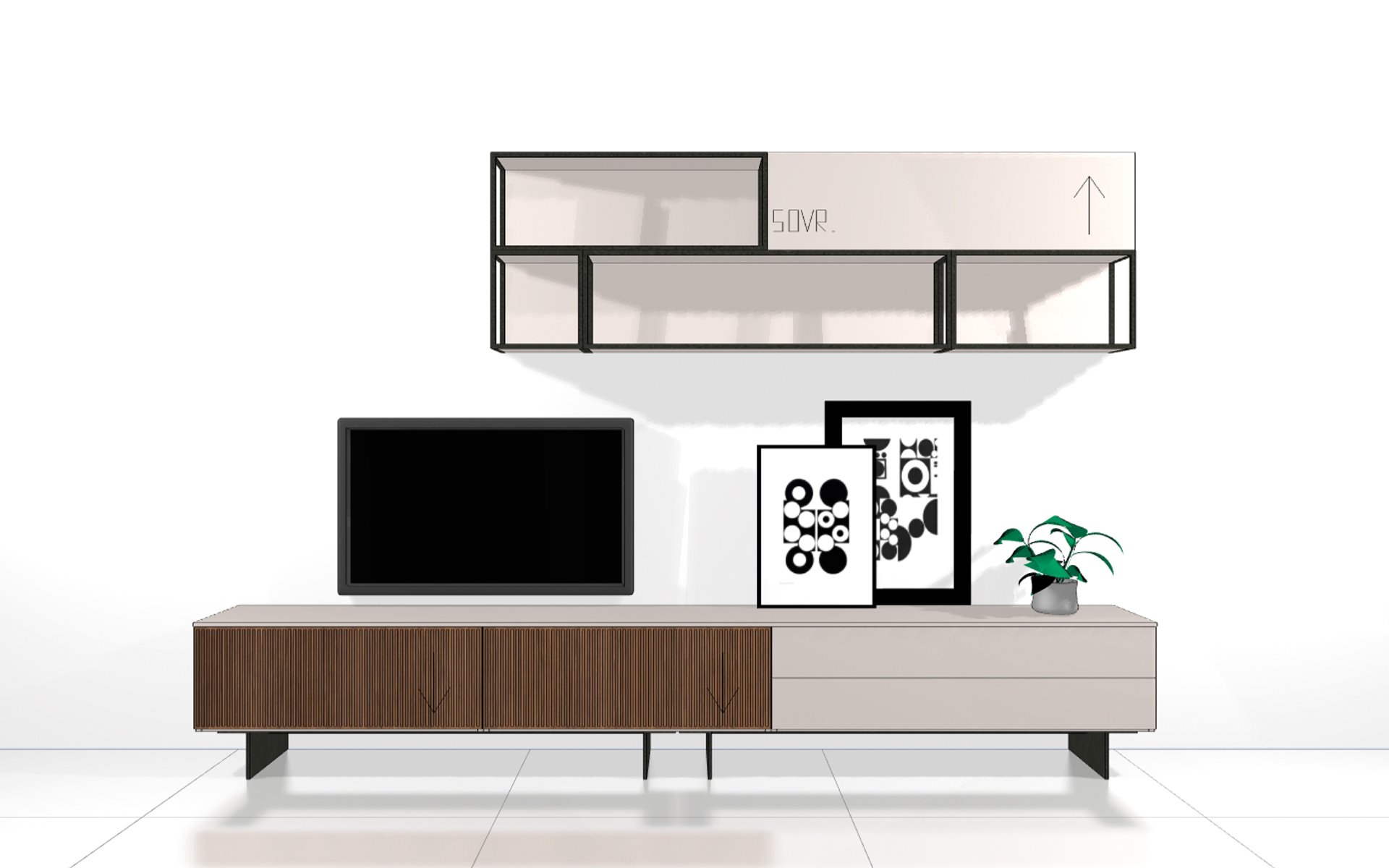 Wandkasten BedHabits Bookliving 07 voot